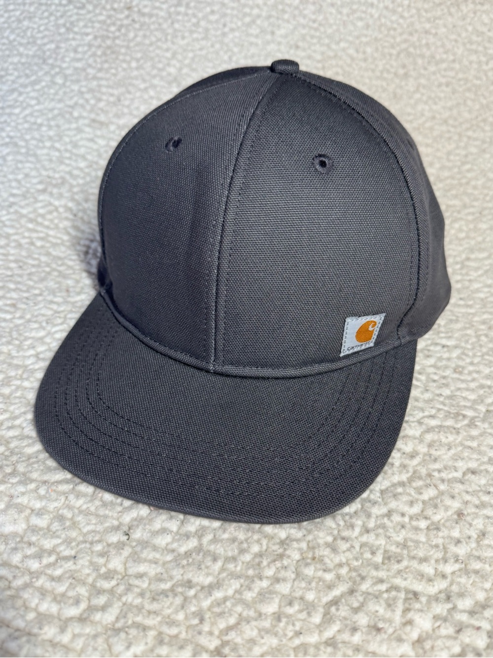 Carhartt Charcoal gray Structured Canvas Cap with Logo Patch
